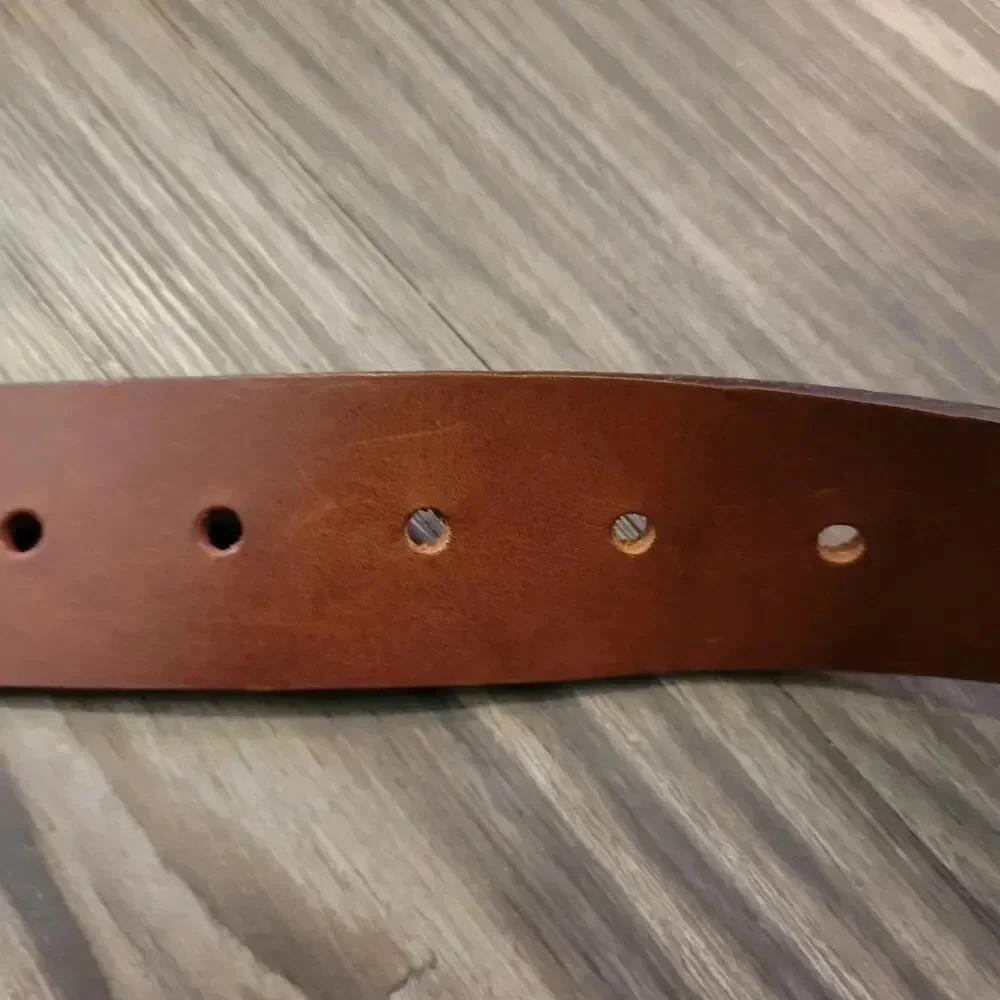 Mara Giordani Men's Leather Belt Size 40 Brown Handmade in Italy
